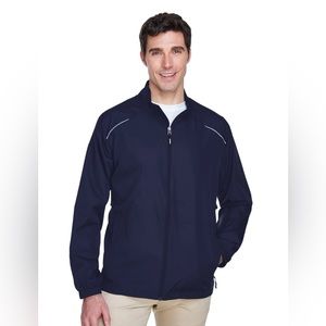 Core 365 Mens Motivate Water Resistant Full Zip Jacket - Classic Navy Blue